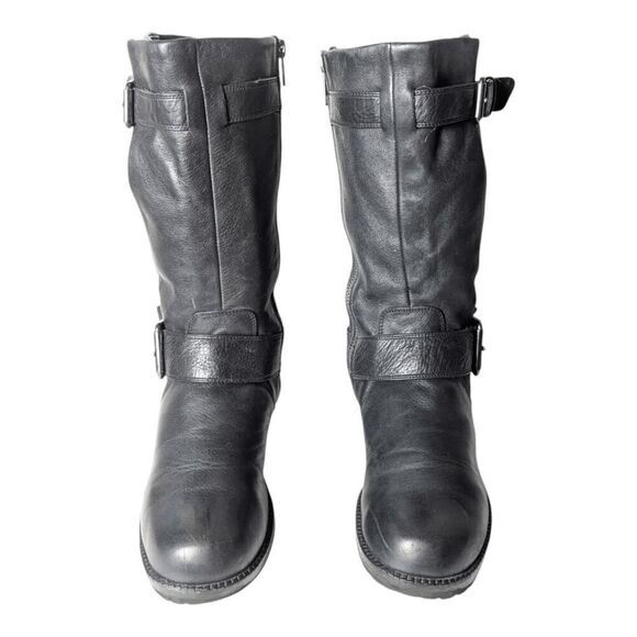 GENTLE SOULS Black Leather Buckled Boot Size 6.5M - Picture 4 of 9